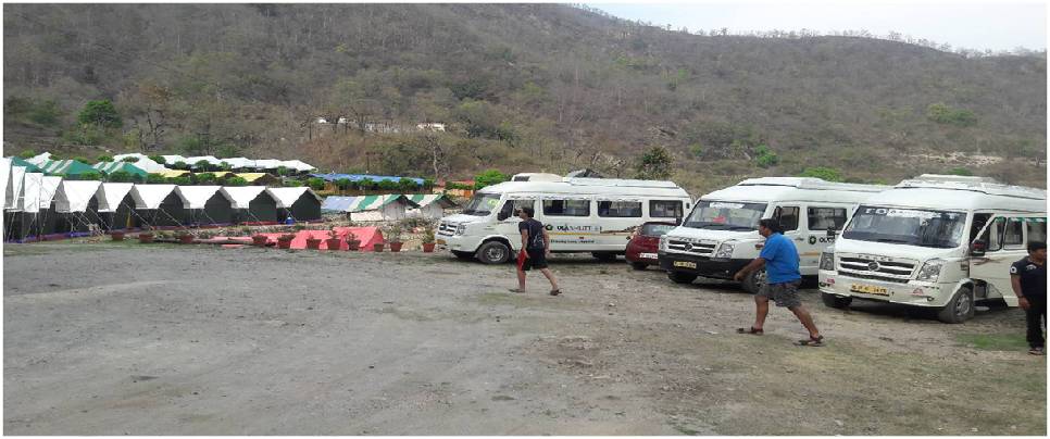 1 night 2 days Safe Parking for car in Rishikesh Forest AC Camps resort 