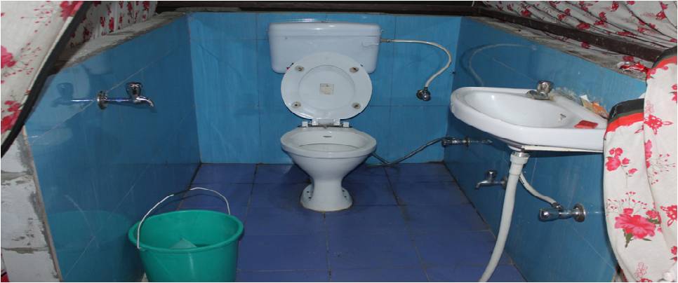 Running water toilet camp in Rishikesh
